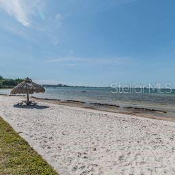 property view of water with a view of the beach