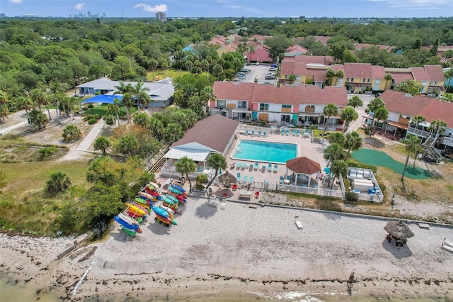 drone / aerial view featuring a residential view