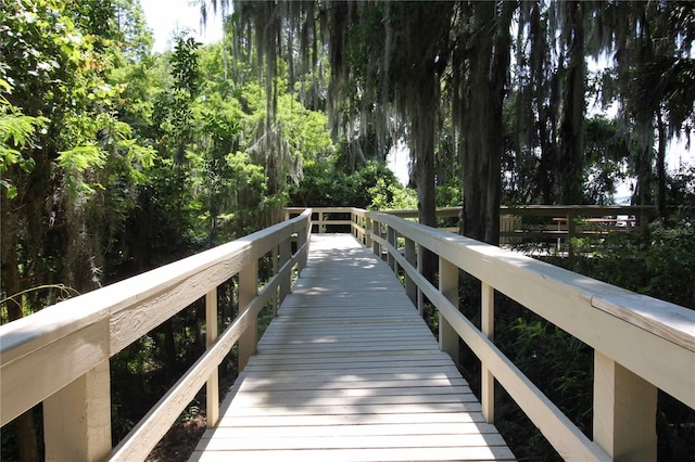 view of dock area