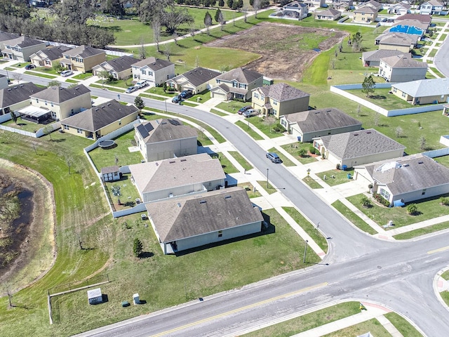 drone / aerial view with a residential view