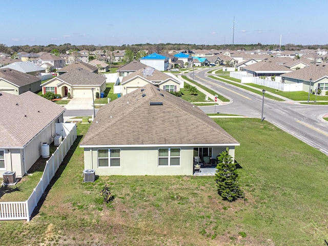 aerial view with a residential view