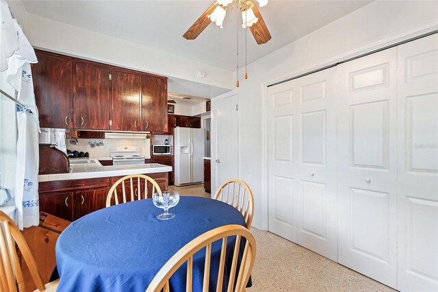 4310 Indian Lake Dr, Indian Lake Estates, FL 33855 - dining area with ceiling fan