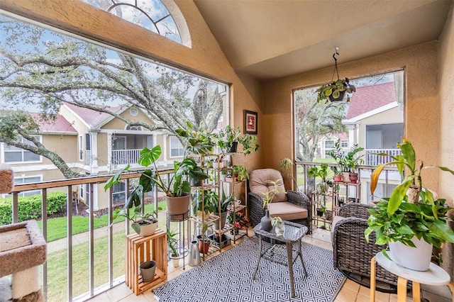 balcony featuring a residential view