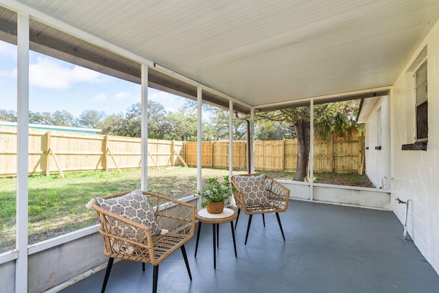 view of sunroom