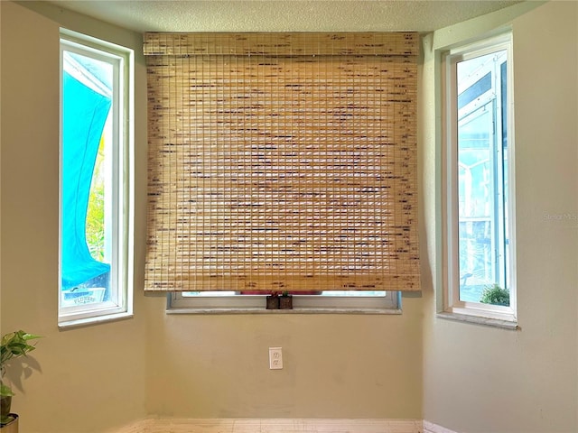 room details featuring a textured ceiling