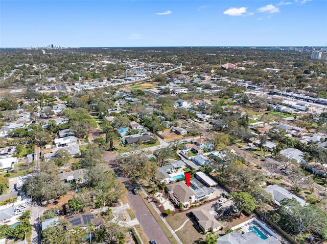 drone / aerial view featuring a residential view