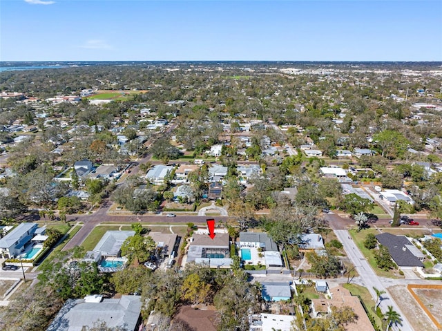 aerial view featuring a residential view