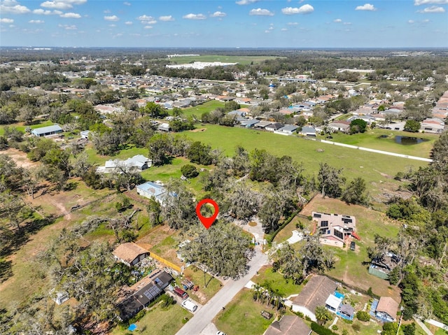 aerial view with a residential view