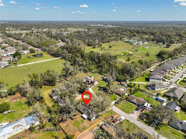 drone / aerial view with a residential view