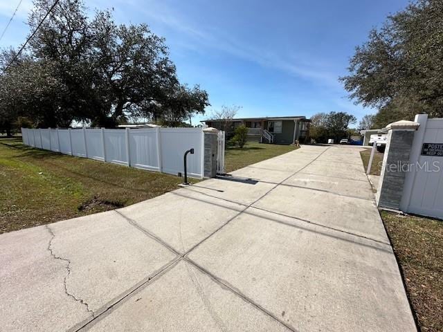 view of road featuring driveway