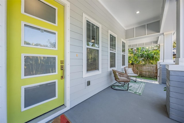 view of patio / terrace featuring a porch