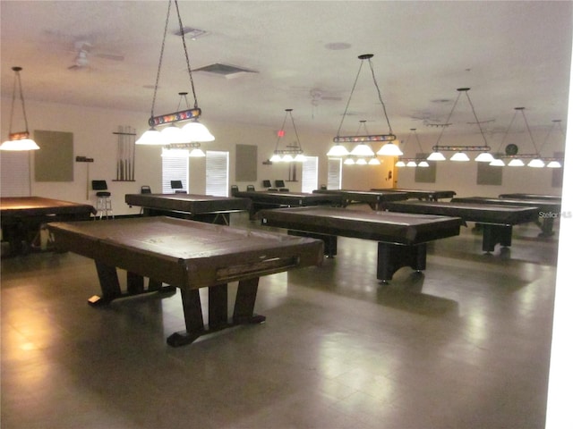 playroom featuring pool table