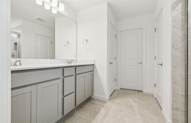 10410 Cross River Trl, Parrish, FL 34219 - full bathroom featuring double vanity and a stall shower