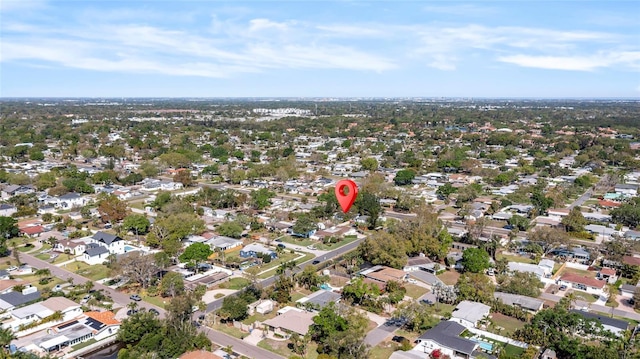 bird's eye view with a residential view