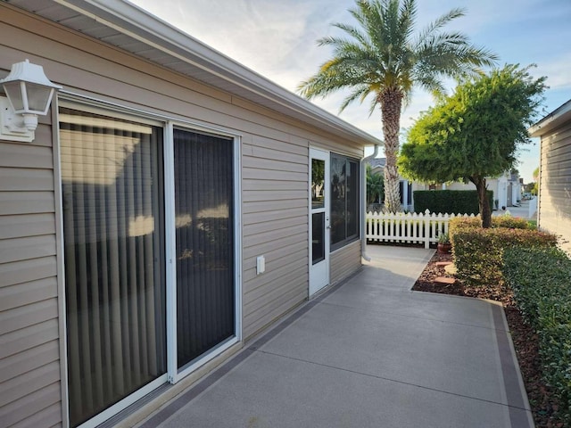 view of patio with fence