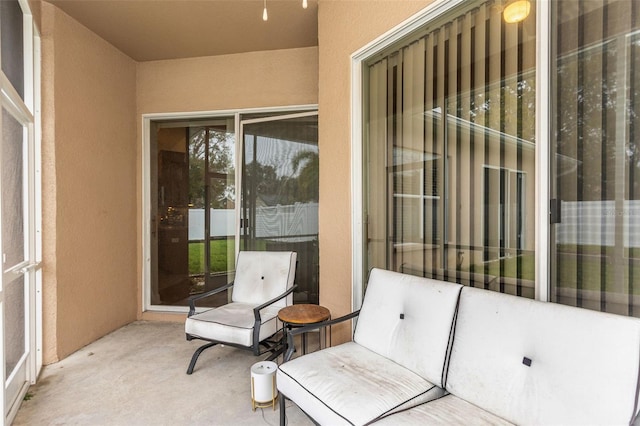 view of patio / terrace featuring a balcony