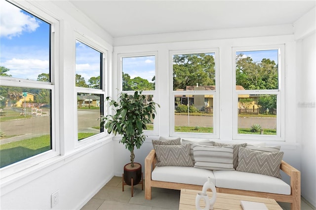 sunroom / solarium featuring a wealth of natural light