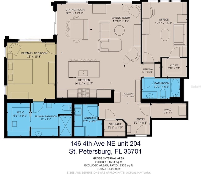 146 4th Ave NE Unit 204, Saint Petersburg, FL 33701 - view of layout