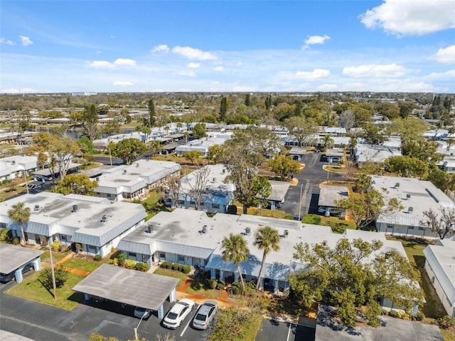 drone / aerial view with a residential view