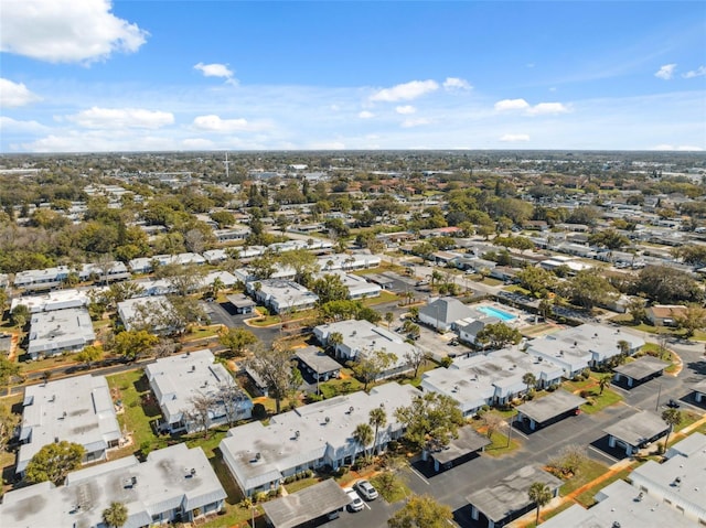 aerial view with a residential view