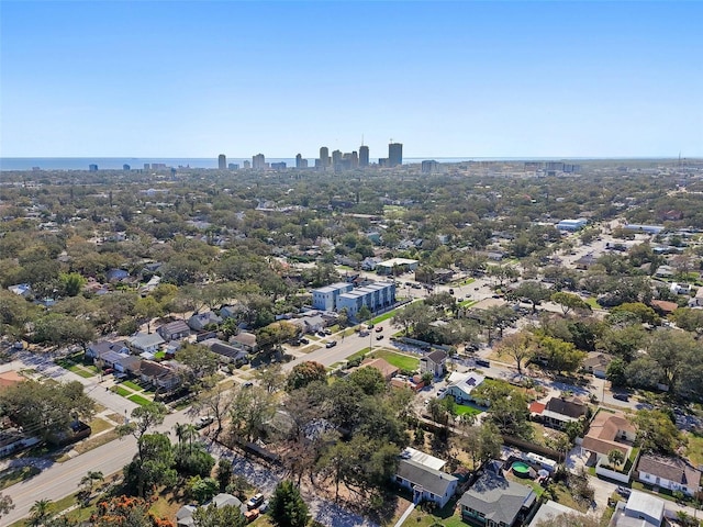 drone / aerial view featuring a view of city