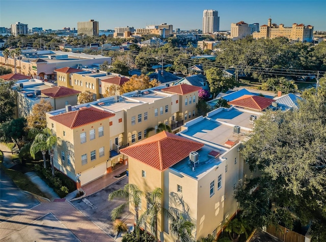 bird's eye view with a view of city