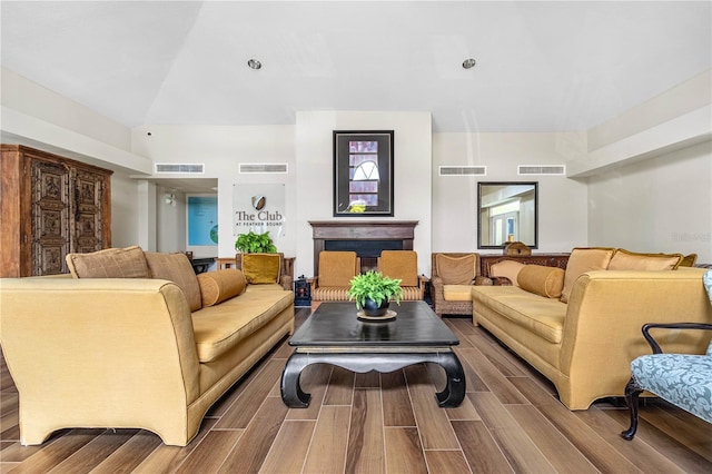 2073 Skimmer Ct W Unit 211, Clearwater, FL 33762 - living room with visible vents and wood finished floors