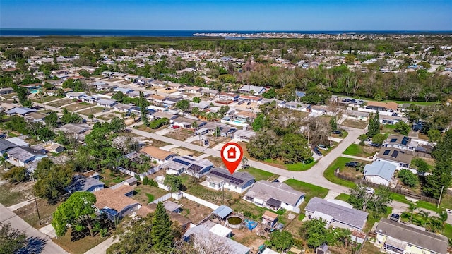 aerial view featuring a residential view