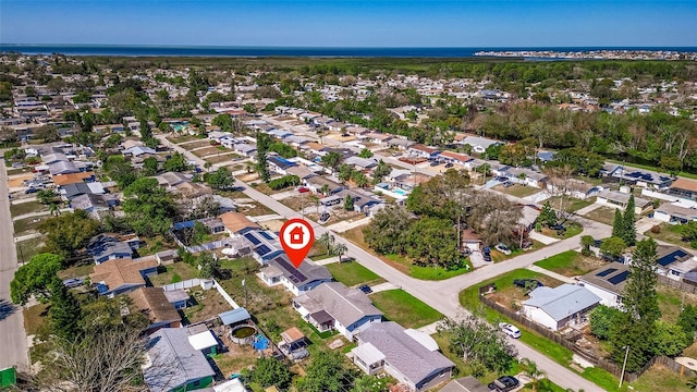 aerial view featuring a residential view