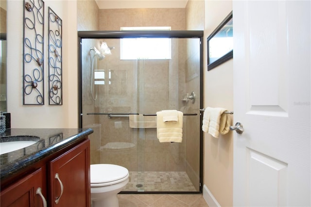 328 Siena Vista Pl, Sun City Center, FL 33573 - bathroom with toilet, a shower stall, and vanity