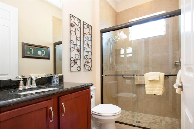 328 Siena Vista Pl, Sun City Center, FL 33573 - full bathroom with toilet, a shower stall, and vanity