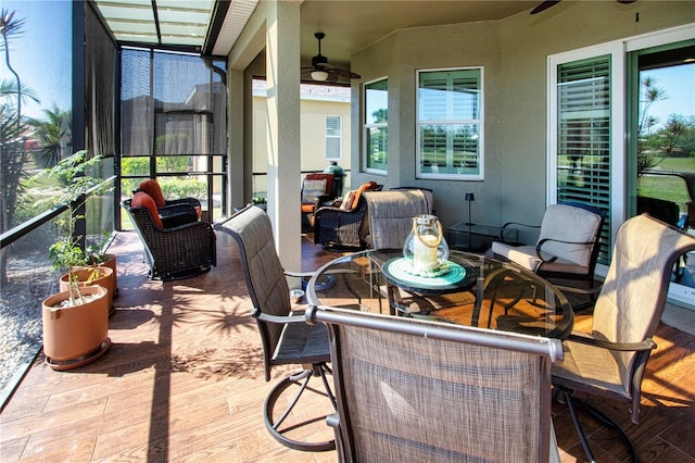 328 Siena Vista Pl, Sun City Center, FL 33573 - exterior space with a ceiling fan