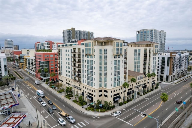 birds eye view of property featuring a view of city