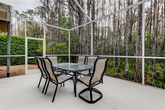 view of sunroom / solarium