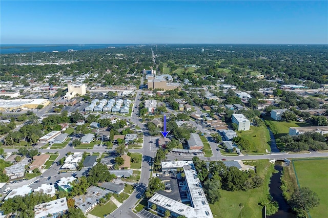 drone / aerial view with a residential view