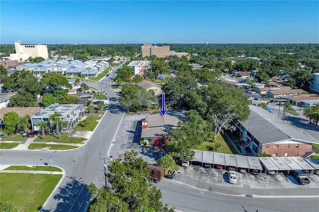 bird's eye view with a residential view