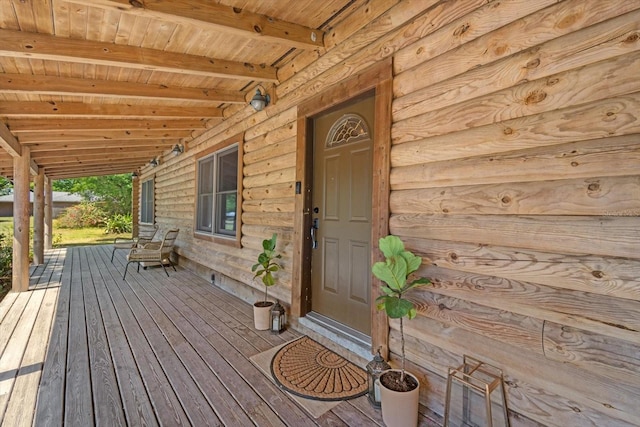 view of wooden terrace