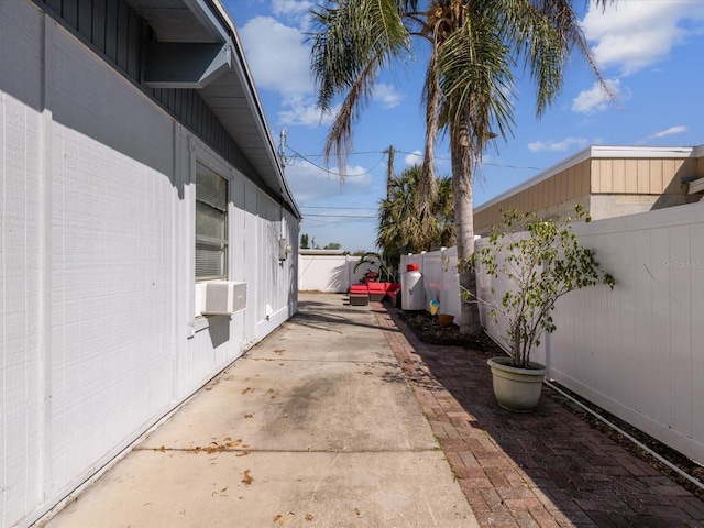 view of patio featuring a fenced backyard