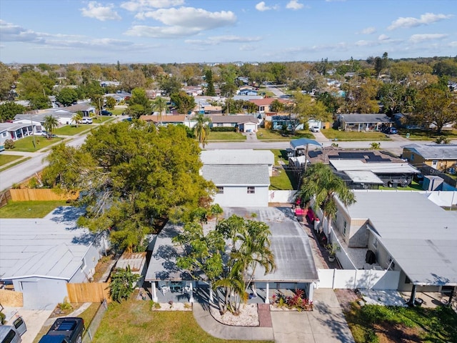 drone / aerial view with a residential view