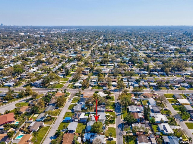 birds eye view of property featuring a residential view