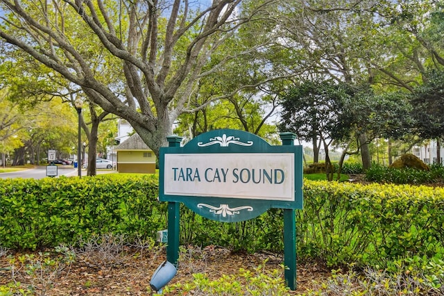 view of community sign