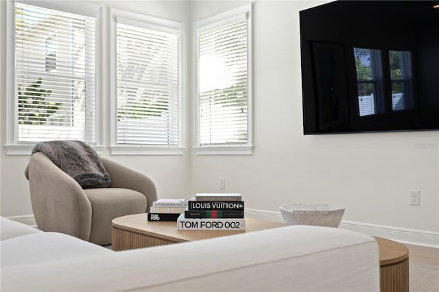 sitting room with baseboards