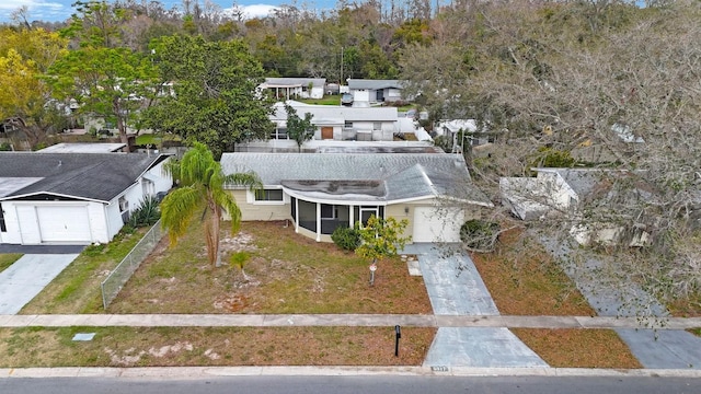 drone / aerial view featuring a residential view