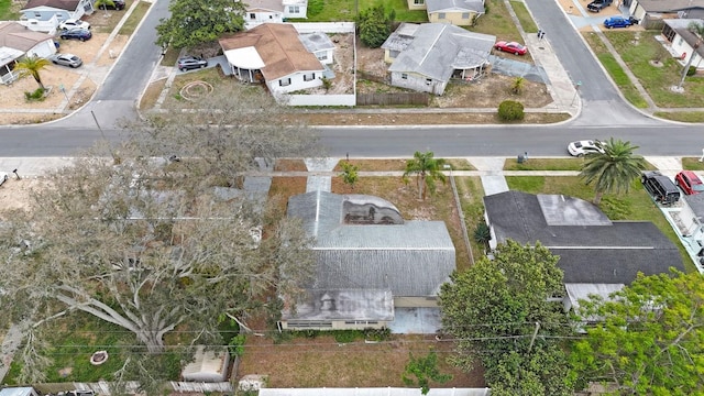 aerial view with a residential view