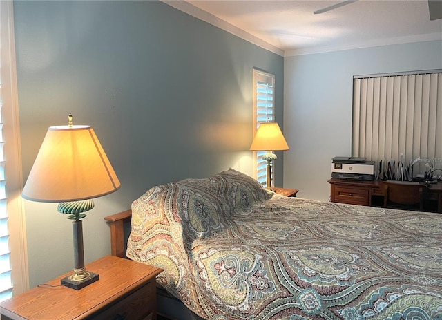 bedroom featuring ornamental molding