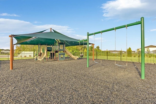 community playground with fence