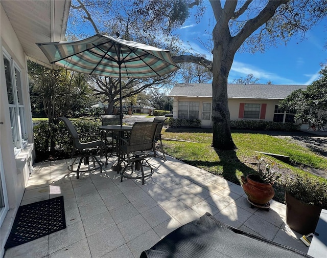 view of patio / terrace featuring outdoor dining space