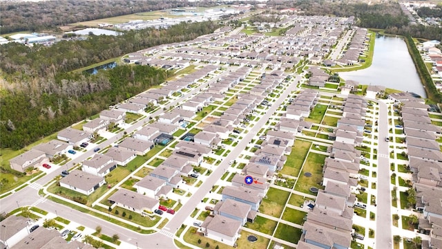 29922 Marquette Ave, Wesley Chapel, FL 33545 - bird's eye view featuring a water view and a residential view