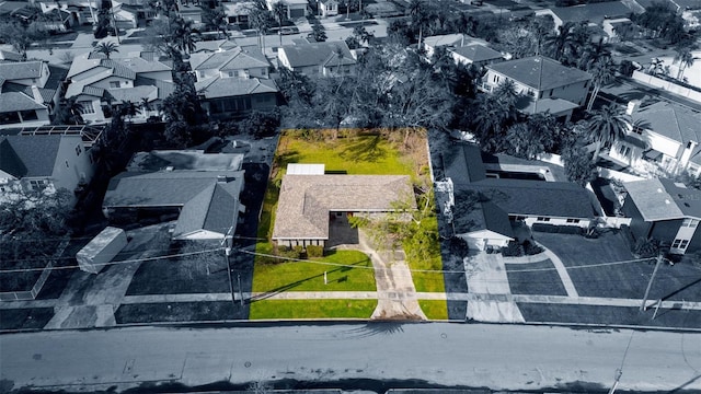 bird's eye view featuring a residential view