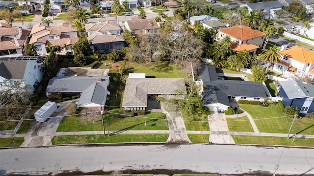 aerial view with a residential view